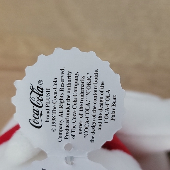 1998 Coca-Cola Polar Bear in Red Scarf Beanie Plush - Picture 10 of 10